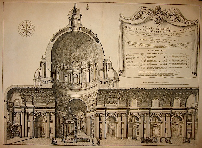 Specchi Alessandro (1668-1729) Veduta interiore della Gran Basilica di S. Pietro in Vaticano... 1687 Roma 
